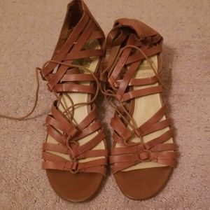 Strappy wedge sandals